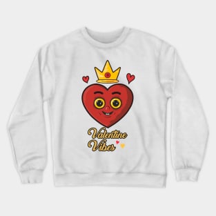 Groovy Valentine Vibes Valentines Day Crewneck Sweatshirt